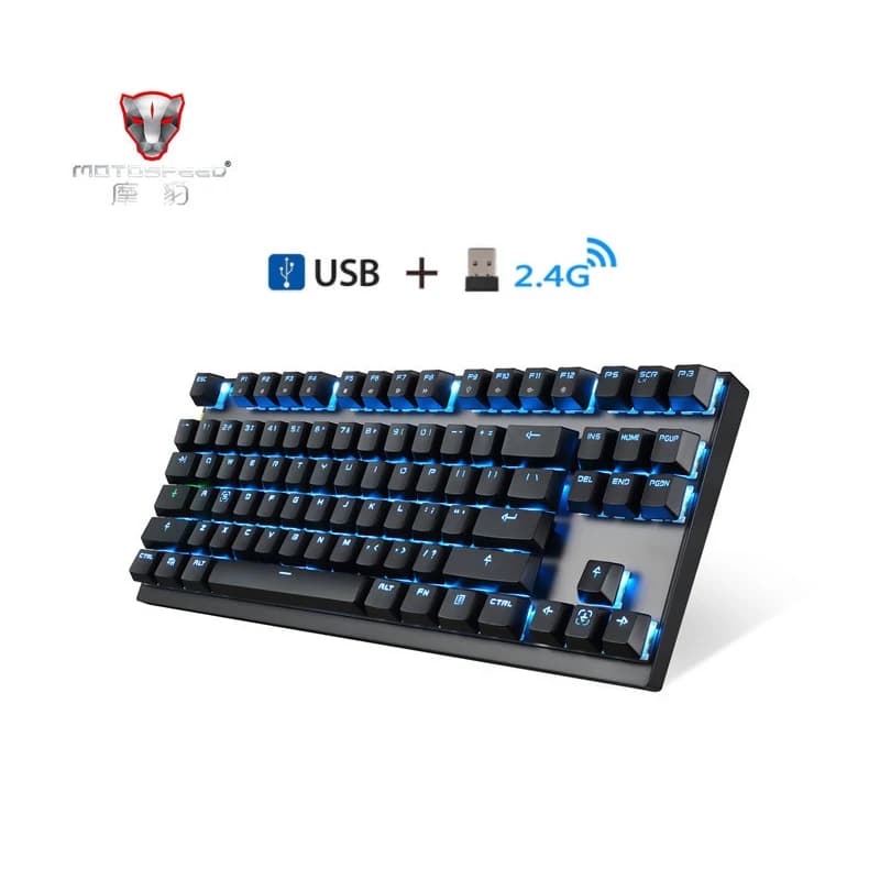 Motospeed GK82 TKL brezžična mehanska tipkovnica / 2,4GHz+USB / RGB