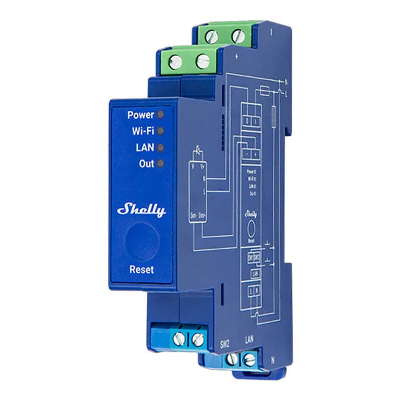 Shelly Pro Dimmer 0/1-10V PM krmilnik razsvetljave