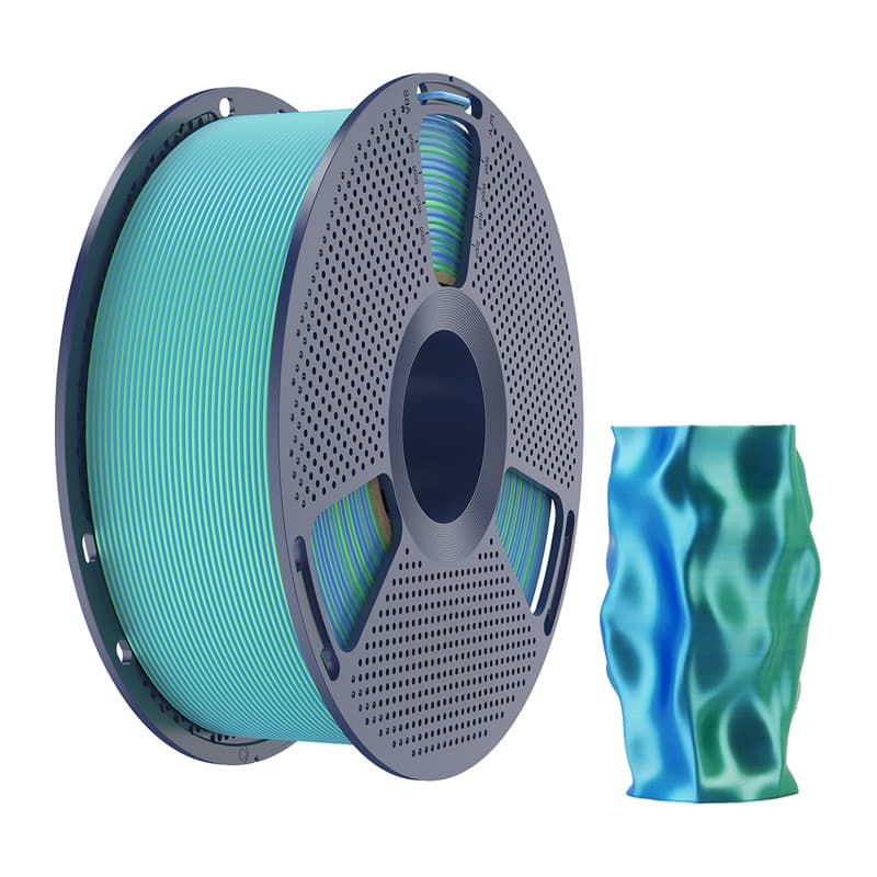 Sunlu PLA+ Silk Dvobarvni Filamenti (modro-zelena) 2