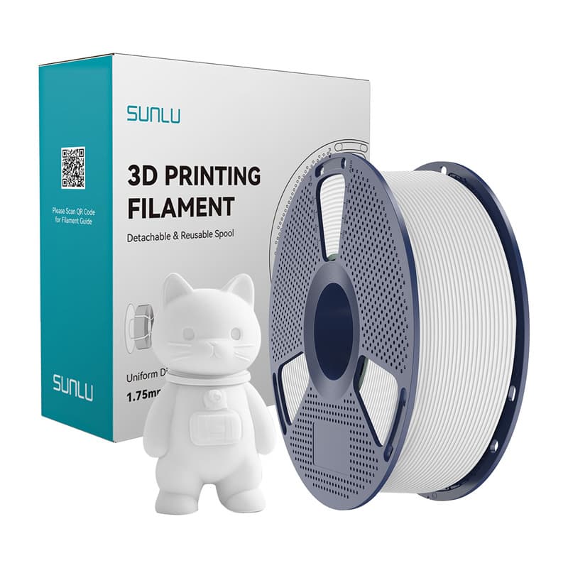 Sunlu PLA Matte filament - bela, 1kg