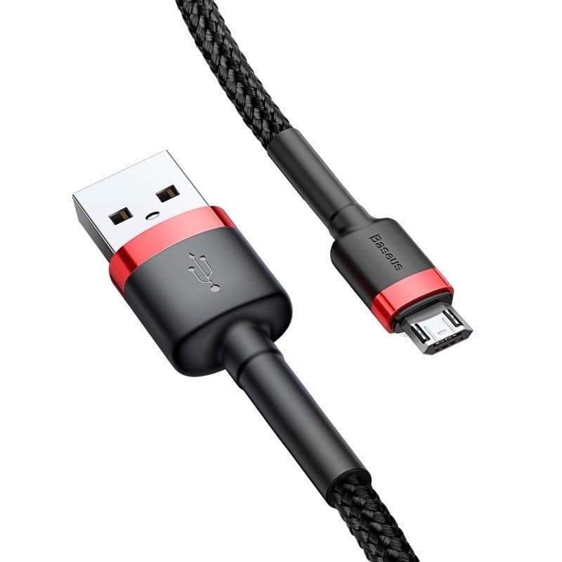 Baseus Cafule Micro USB kabel 1.5A, 2m (rdeč + črn) 4
