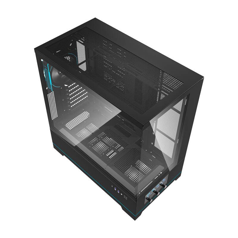 Računalniško ohišje Darkflash DY451 PRO (črno) + 1 ventilator 6