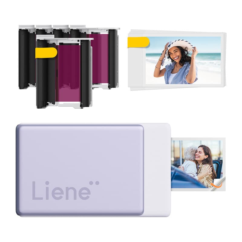 Liene Pearl N200 Pro komplet foto tiskalnik 2x3" (Vijoličen)