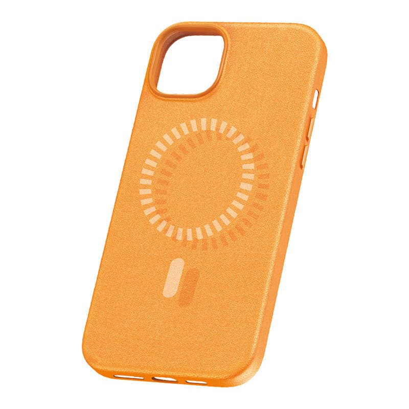 Baseus Fauxther Series magnetni ovitek za iPhone 15 Plus (oranž) 2
