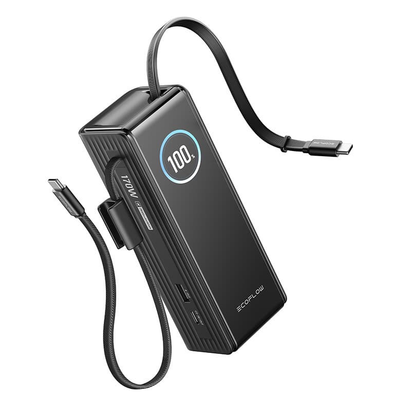 EcoFlow RAPID Powerbank 25000mAh, 170W s priloženima kabloma 100W 4