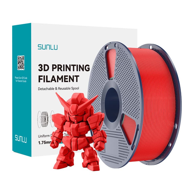 Sunlu PLA+ 2.0 filament, rdeča, 1.75 mm