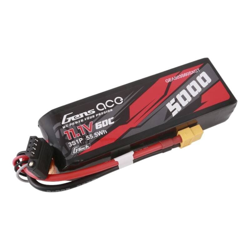 Gens ace G-Tech 5000mAh 11.1V 60C 3S1P kratka Lipo z XT60 2