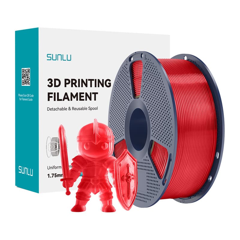Sunlu PLA+ transparentni rdeči filament