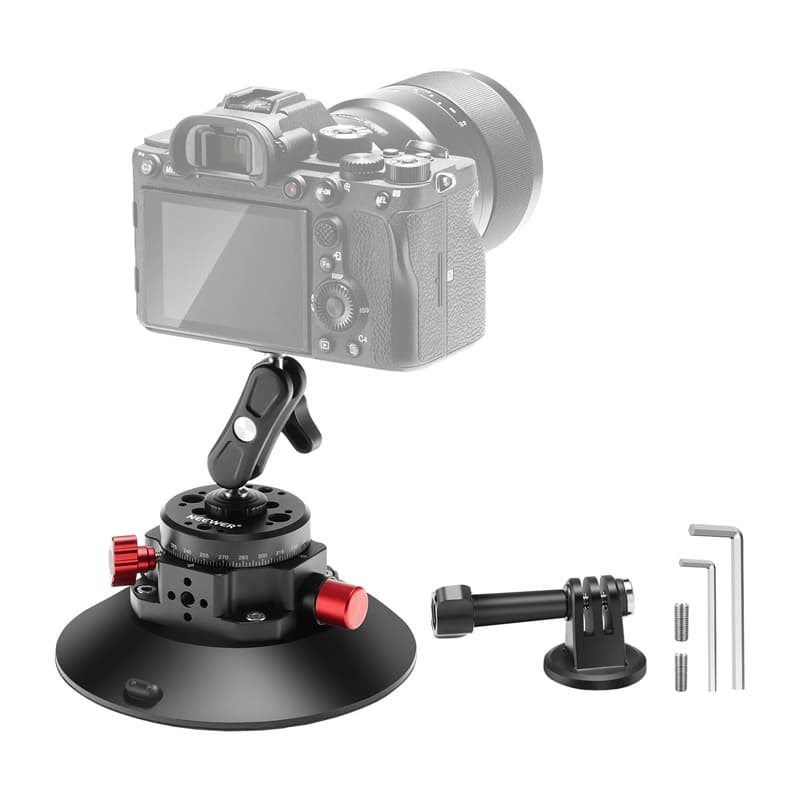 Neewer sesalni nosilec CA013 z 1/4" navojem za športne kamere