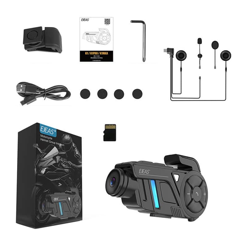 Motoristični interkom EJEAS K1Pro+ z zapisovalnikom (2K) 2