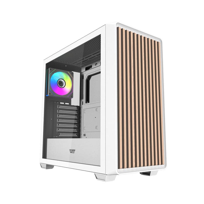 Računalniško ohišje Darkflash DS900WD ATX, belo + 4 ventilatorji