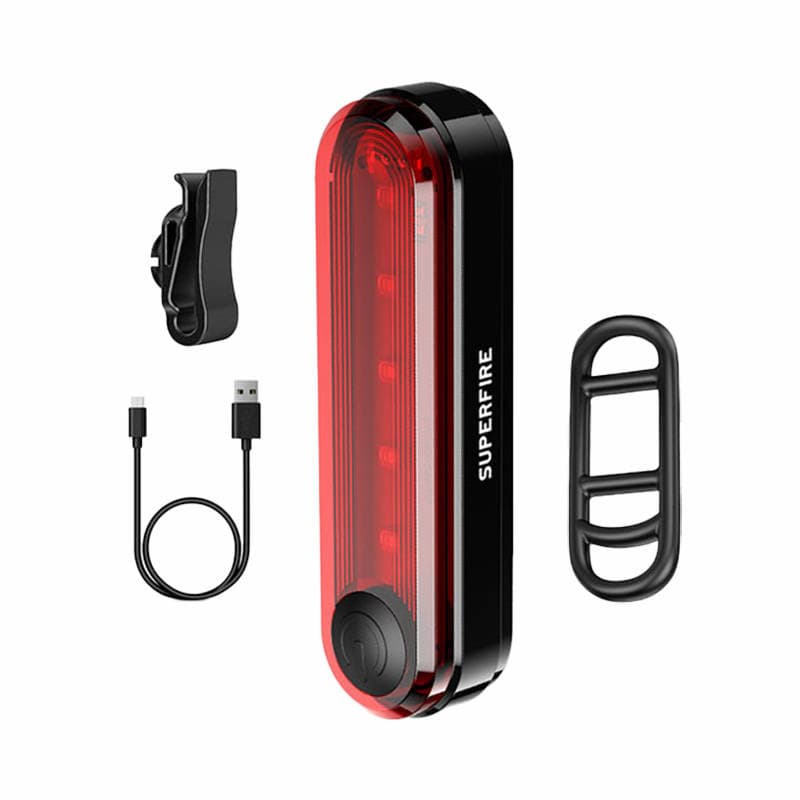 Superfire BTL01 zadnja kolesarska luč, USB, 230mAh