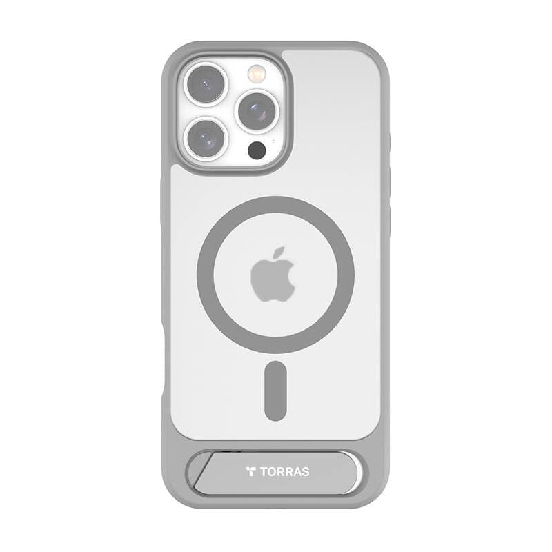 Torras Pstand ovitek za iPhone 16 ProMax (siv)