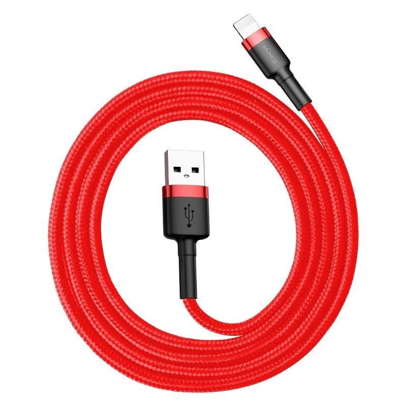 Baseus Cafule USB Lightning kabel 2.4A, 1m (črna + rdeča)