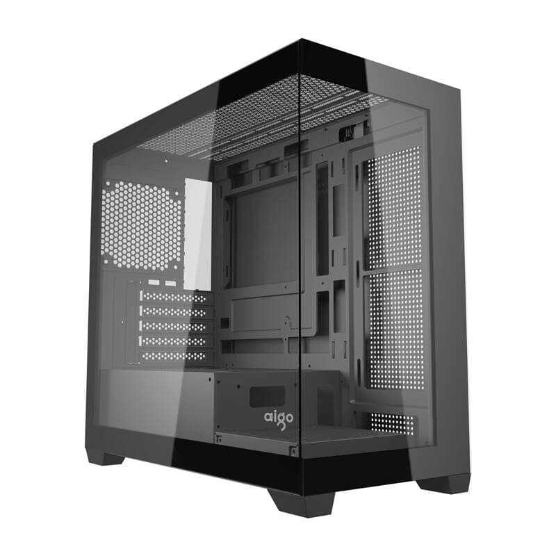 Računalniško ohišje Darkflash C218M + 6 ARGB ventilatorjev (črno)