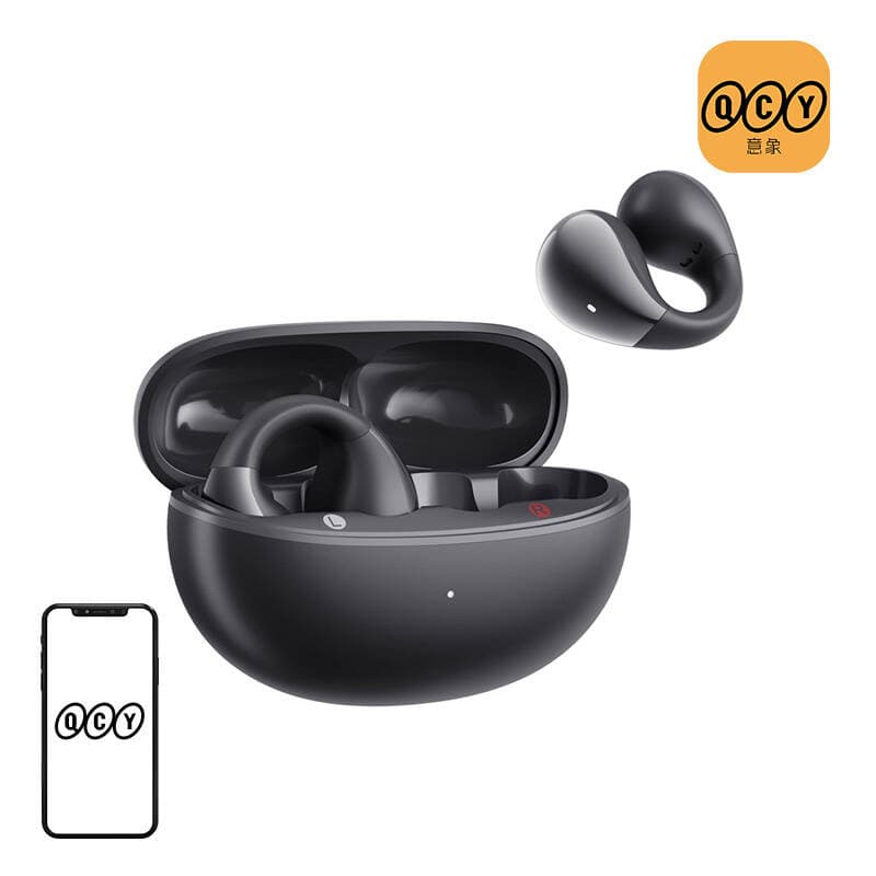 Slušalke QCY Crossky Clip T33, Bluetooth 5.4 (črna)
