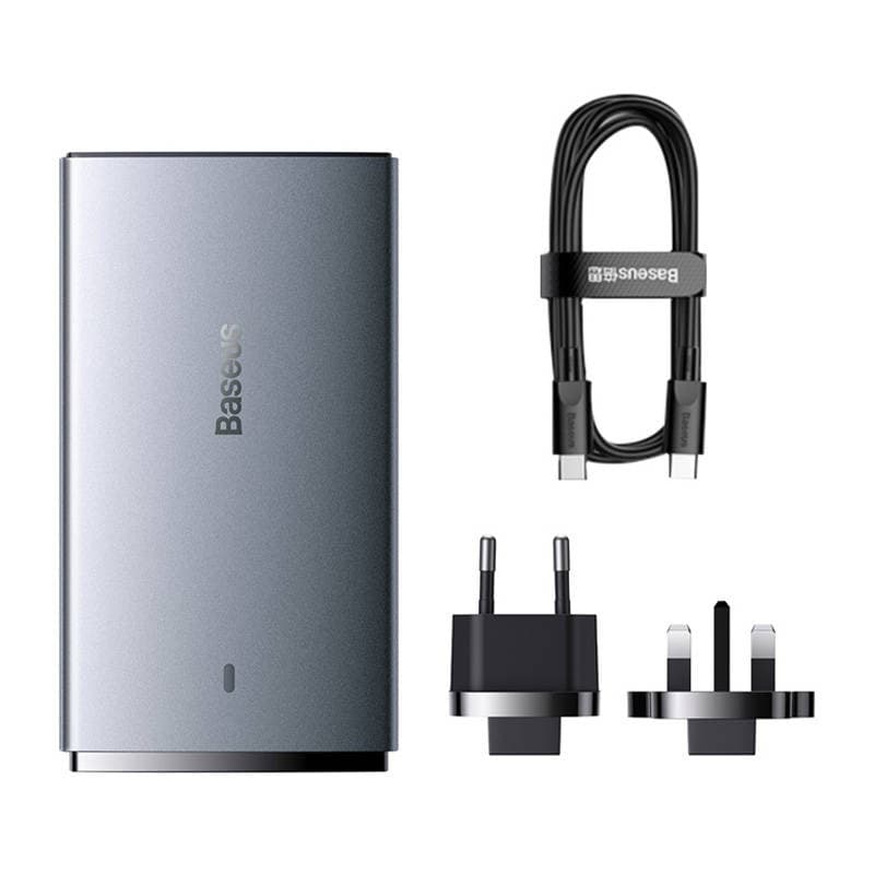 Baseus GaN5 omrežni polnilnik 65W, 1x USB-C, 1x USB-A 2