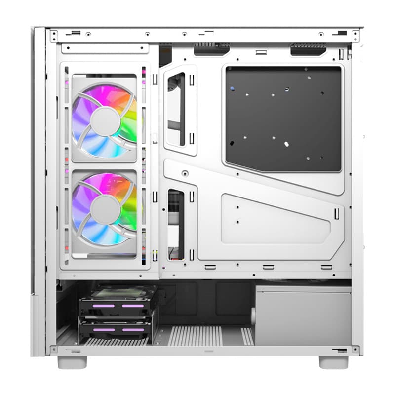 Računalniško ohišje DarkFlash DS950V z zaslonom (belo) + 6 ventilatorjev 8