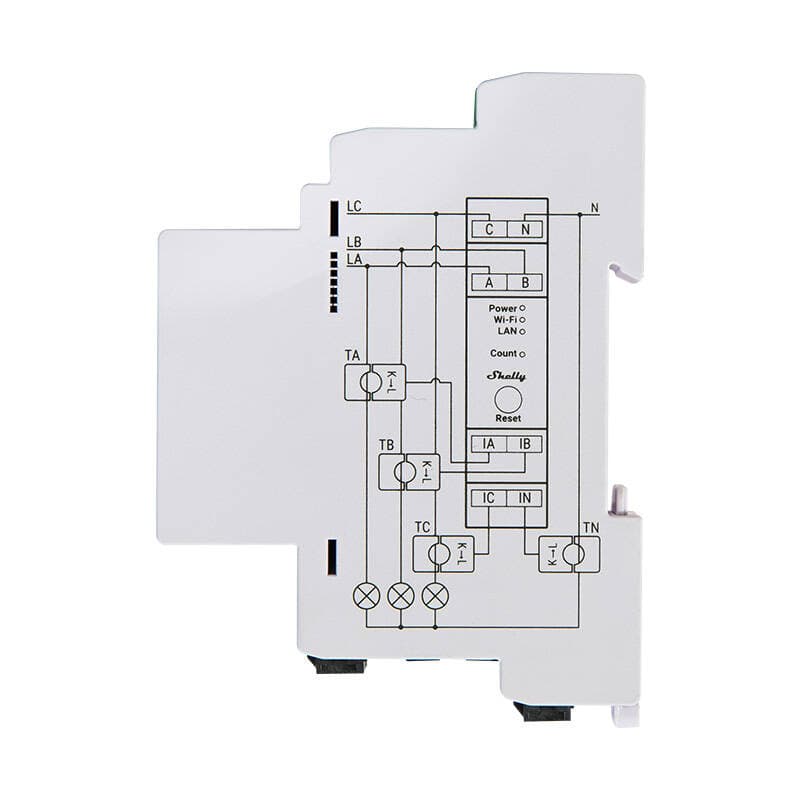 Shelly PRO 3EM 120A 3-fazni merilnik energije, WiFi/Bluetooth 3