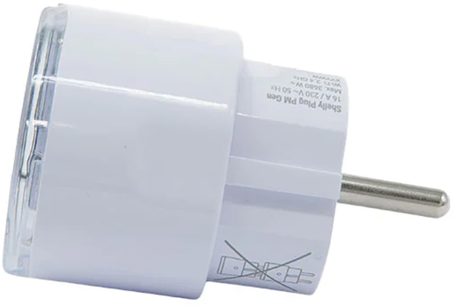 Pametna vtičnica Shelly Plug PM Gen3 Matter 13A, bela 3
