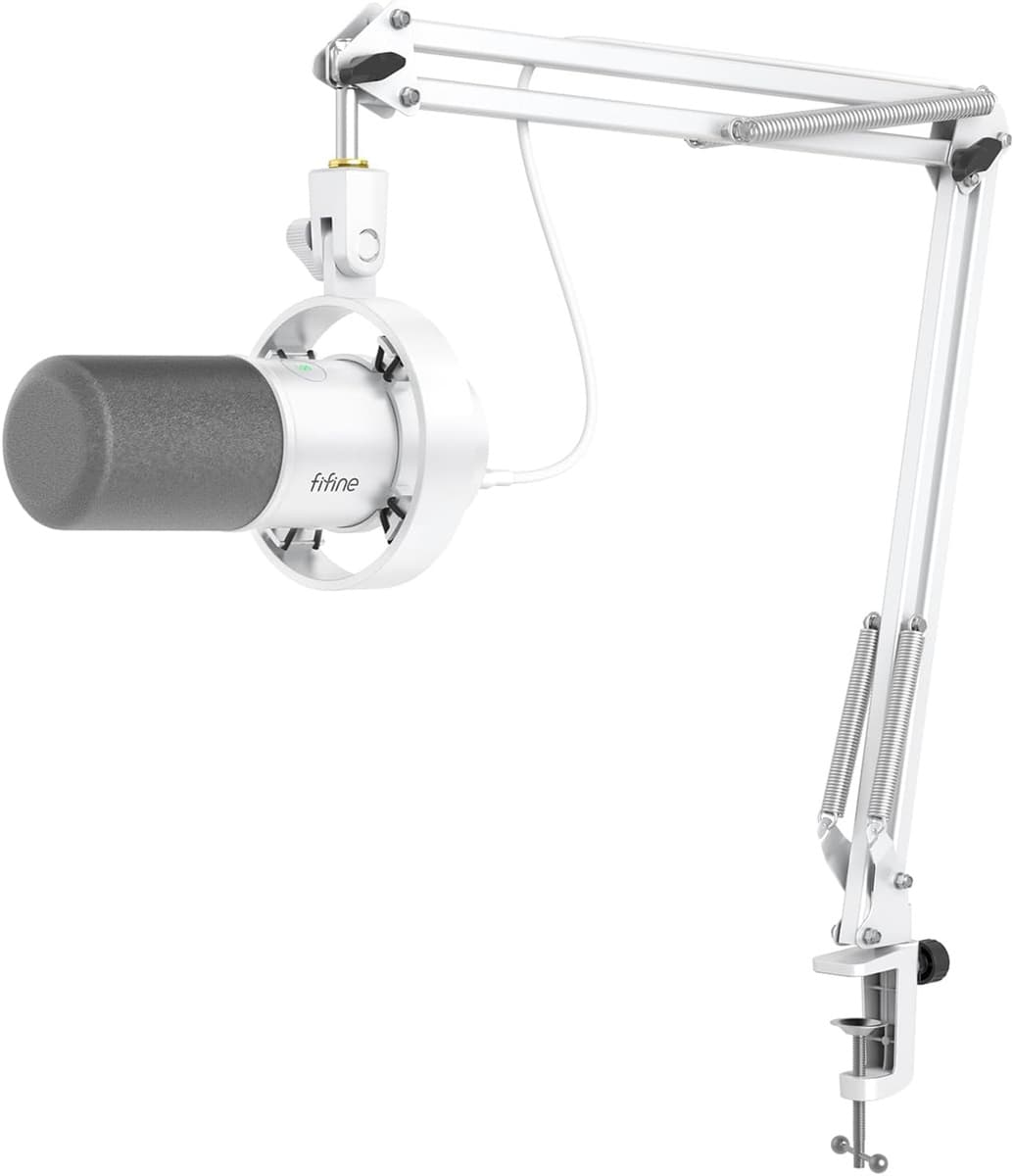 Dinamični mikrofon Fifine K688W (bel) USB/XLR 4
