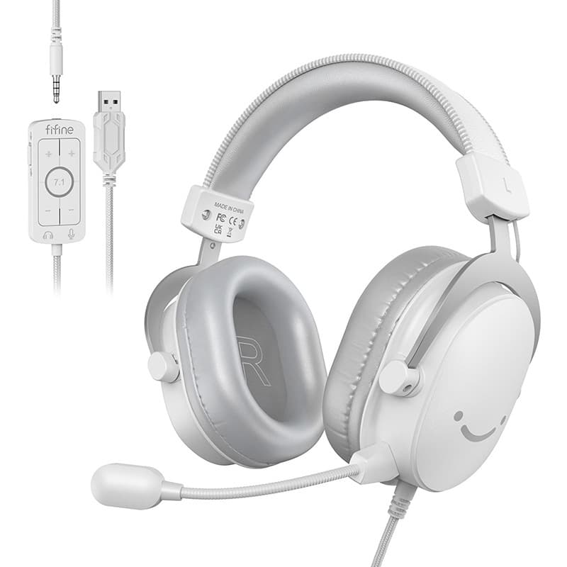 Fifine H9W gaming slušalke (bele)