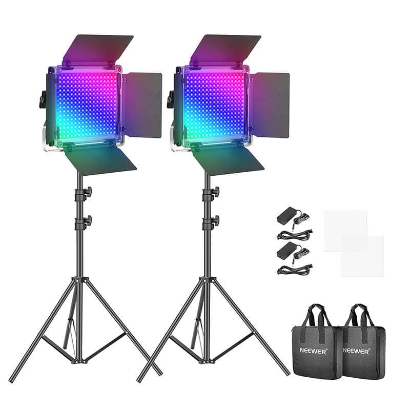 Neewer 660 PRO RGB LED studijski set (2 svetilki + stojala)