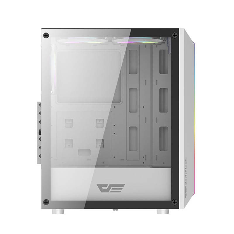 Računalniško ohišje Darkflash DK151 LED, belo + 3 RGB ventilatorje 6