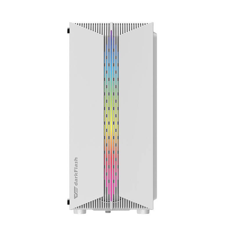 Računalniško ohišje Darkflash DK151 LED, belo + 3 RGB ventilatorje 2