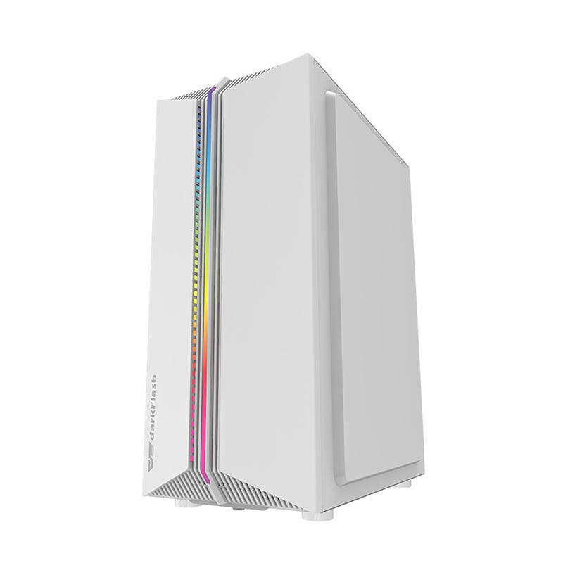 Računalniško ohišje Darkflash DK151 LED, belo + 3 RGB ventilatorje 4