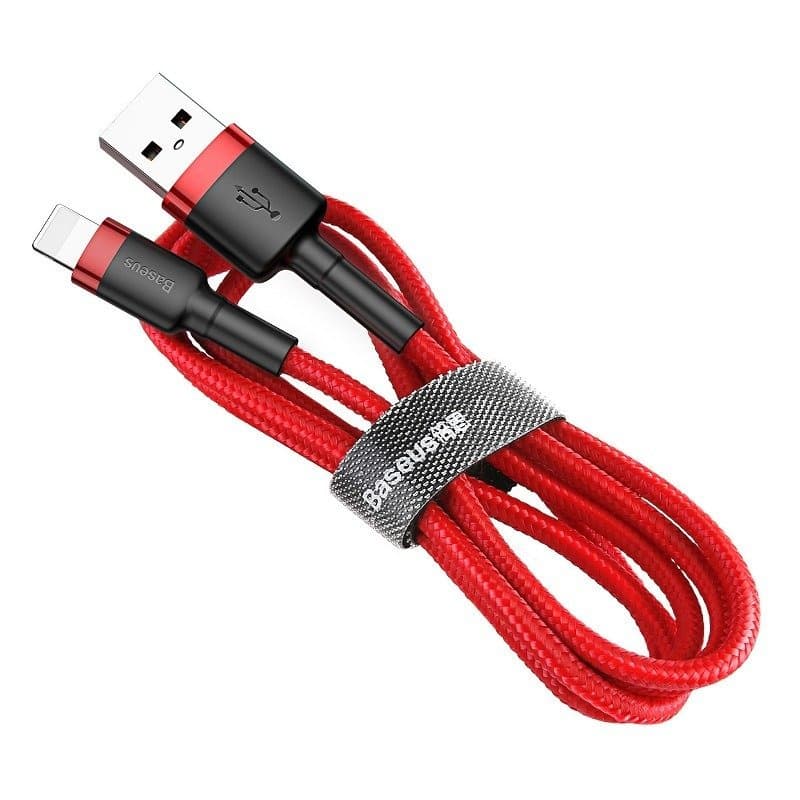 Baseus Cafule USB Lightning kabel 2.4A, 1m (črna + rdeča) 3