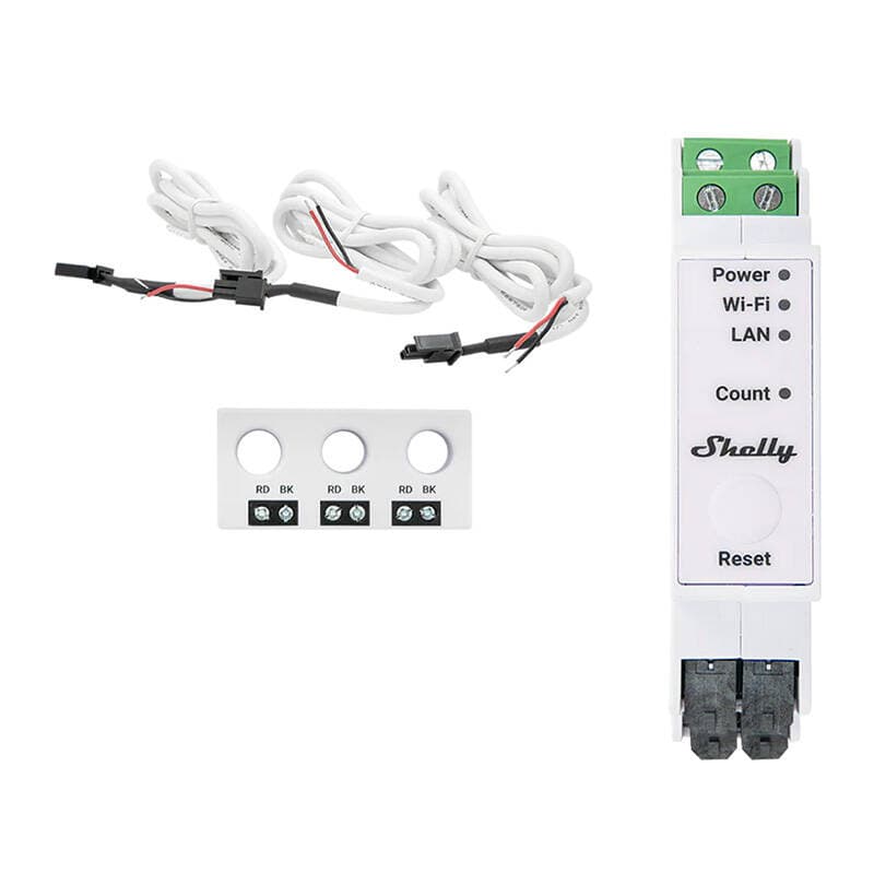 Shelly Pro 3EM-3CT63 WiFi merilnik porabe električne energije