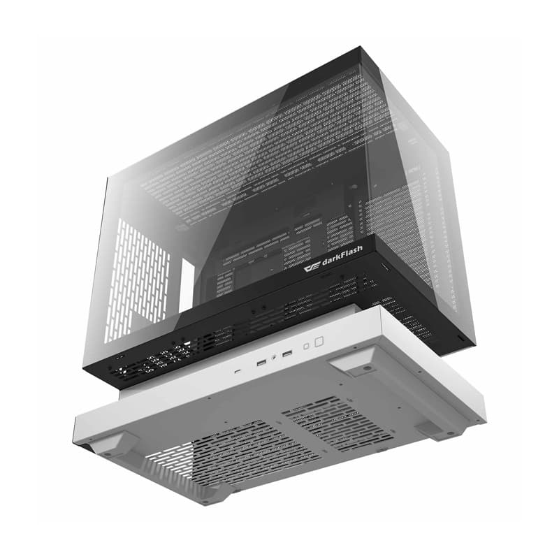 Ohišje za računalnik darkFlash F1, Midi Tower, belo + 6 ARGB ventilatorjev 7