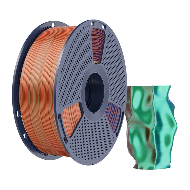 Sunlu PLA+ Silk Trobarvni Filamenti (oranžna-modra-zelena) 2