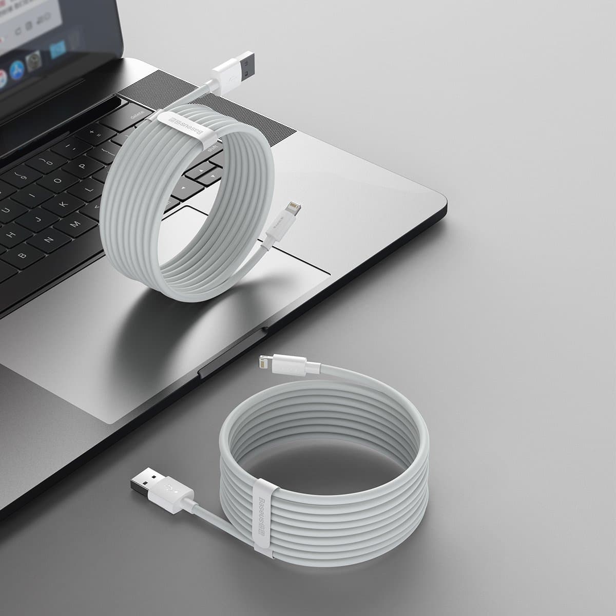 Baseus Simple Wisdom Kabel USB na Lightning 2.4A, 1.5m (2 kosa) 5