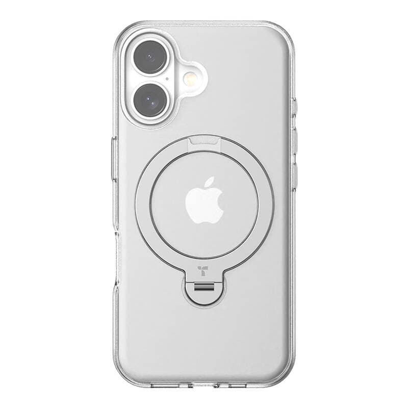 Torras Ostand Spin etui za iPhone 16 Plus (prozoren)