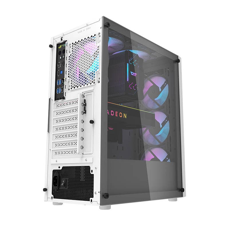 Ohišje za računalnik Darkflash DK351 (belo) + 4 RGB ventilatorje 3