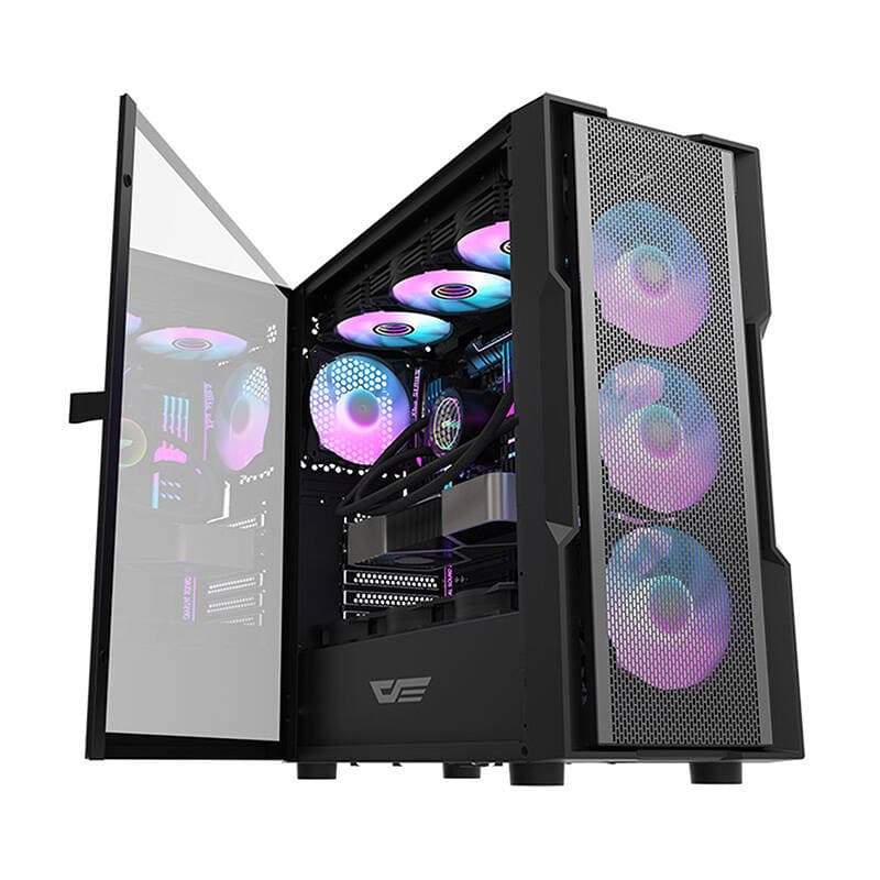 Računalniško ohišje darkFlash DK431 Mesh (črno) + 4 ARGB ventilatorji 2