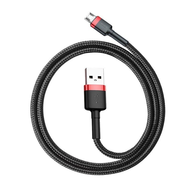 Baseus Cafule Micro USB kabel 1.5A, 2m (rdeč + črn) 3