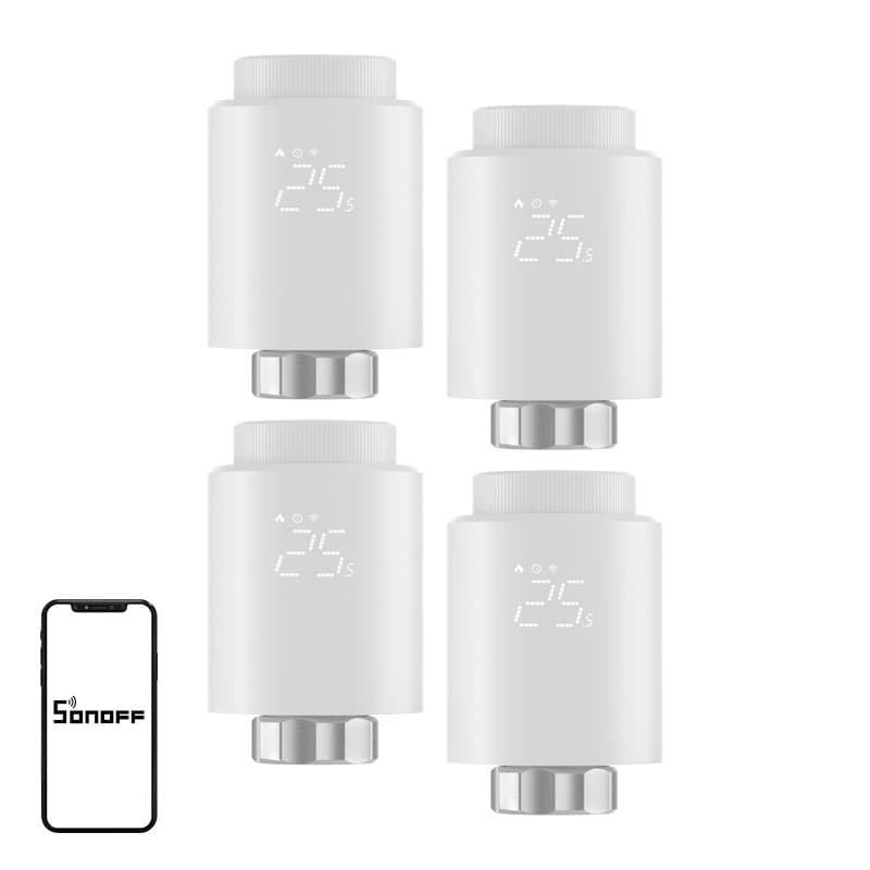 SONOFF ZigBee TRVZB termostatska glava, 4-delni komplet
