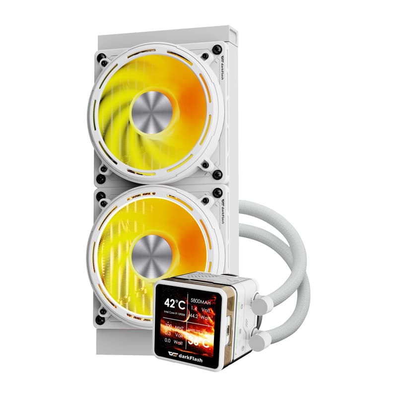 Vodeno hlajenje procesorja Darkflash DE240 (belo) 3