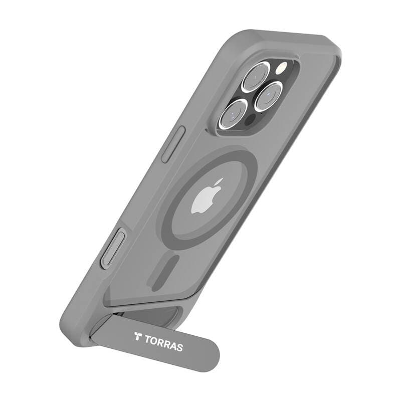 Torras Pstand ovitek za iPhone 16 ProMax (siv) 3