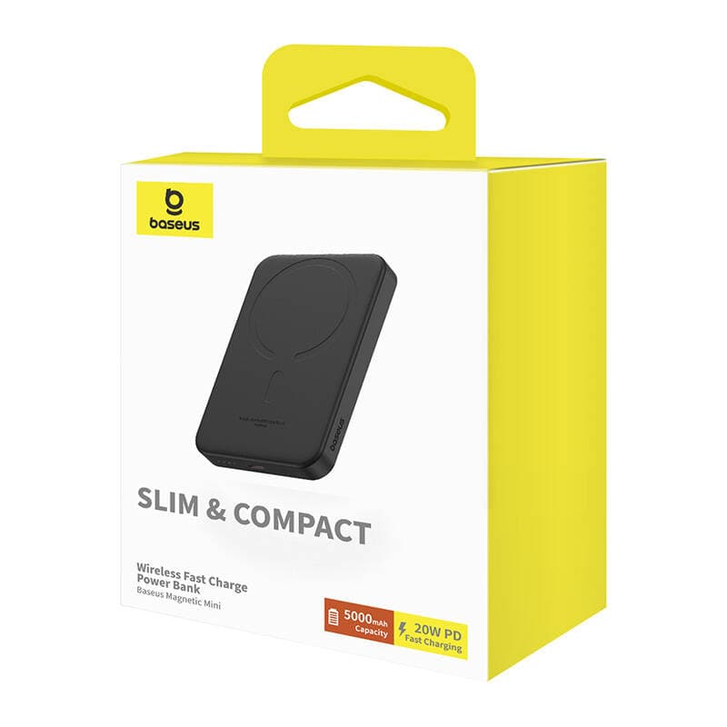 Mini magnetna powerbanka Baseus 5000mAh, USB-C 20W (črna) 8
