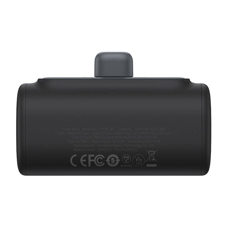 Baseus Compact Powerbank 5000mAh, 20W, USB-C (Črna) 2