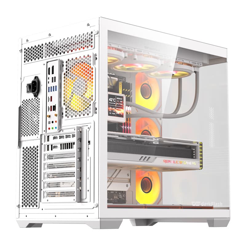 Računalniško ohišje DarkFlash C280 (belo) + 7 ventilatorjev 3
