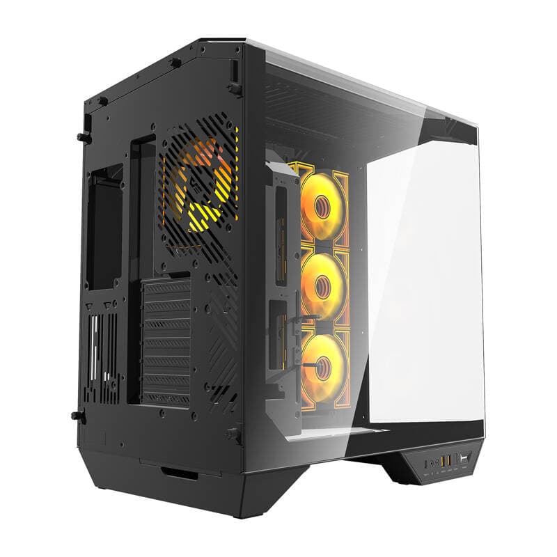 Računalniško ohišje Darkflash DY470 (črno) + 4 ventilatorji 6