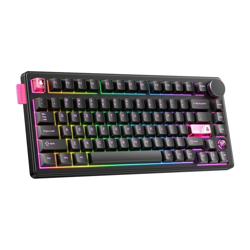 ONIKUMA MT706 mehanska tipkovnica (črna, QWERTY) - 3 načini povezave