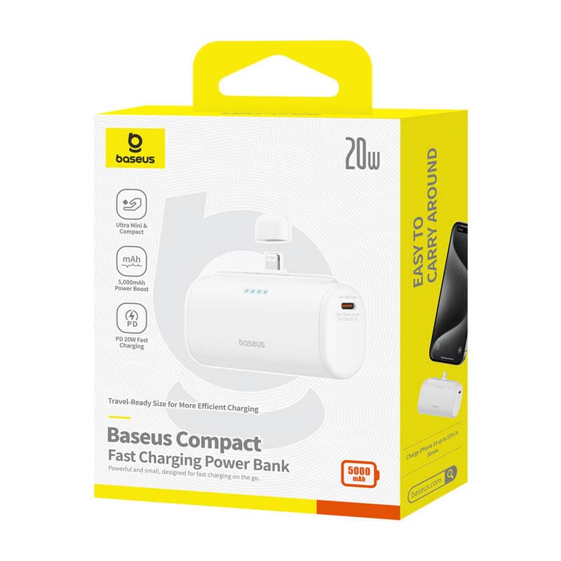 Baseus OS Compact IP Powerbank 5000mAh 20W (bela) 6