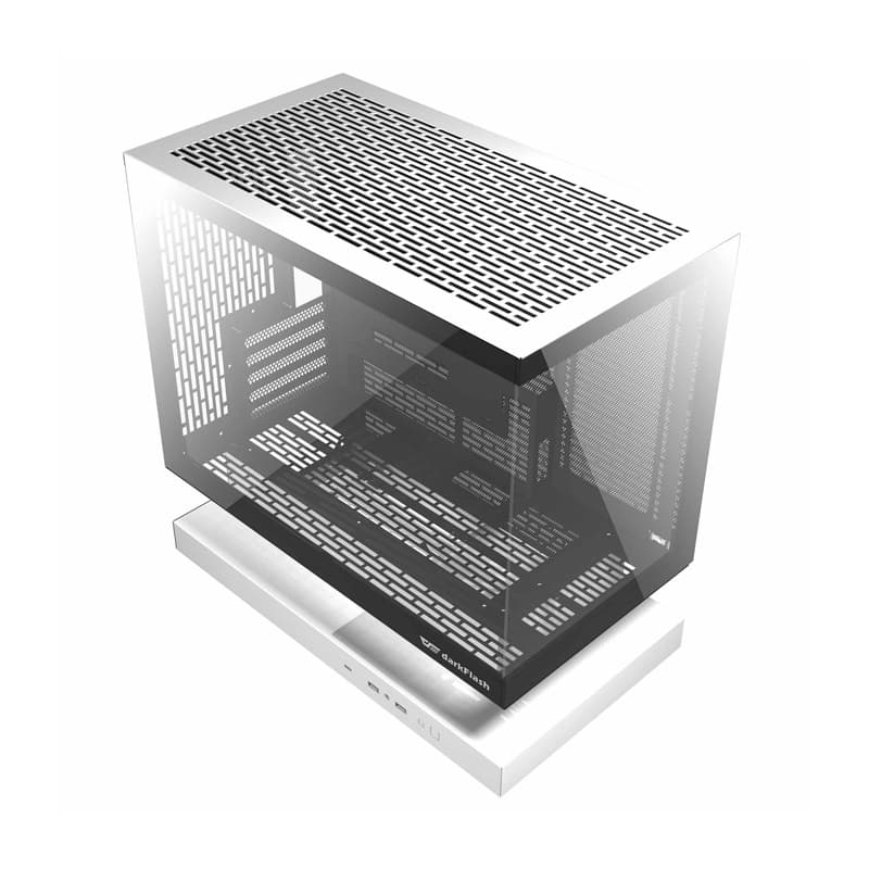 Ohišje za računalnik darkFlash F1, Midi Tower, belo + 6 ARGB ventilatorjev 6