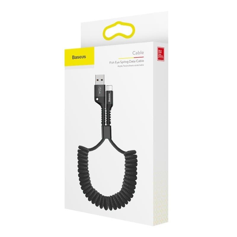 Baseus vzmetni kabel Lightning 1m, 2A (MFI, črn) 6